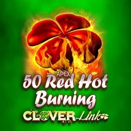 50 Red Hot Burning Clover Links logo by Novomatic at Leon Casino