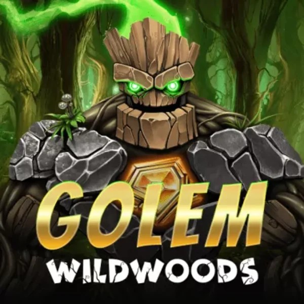 Golem Wildwoods slot logo by BF Games at Leon Casino
