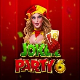 Joker Party 6 slot logo by Greentube at Leon Casino