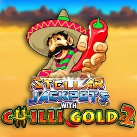 Stellar Jackpots with Chilli Gold x2 logo – Jackpots by Lightning Box Game at Leon Casino