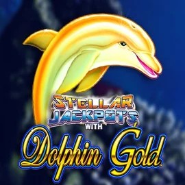 Dolphin Gold with Stellar Jackpots logo – Jackpots by Lightning Box Game at Leon Casino
