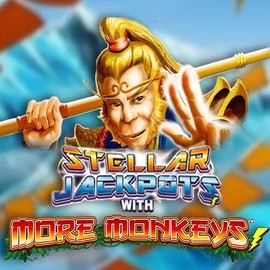 Stellar Jackpots with More Monkeys game by Lightning Box Game – logo hosted on Leon Casino