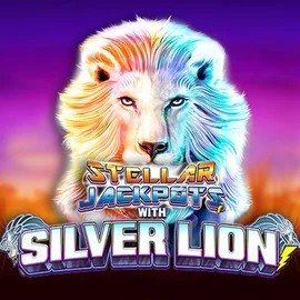 Stellar Jackpots with Silver Lion logo by Lightning Box Game Leon Casino