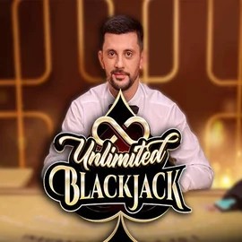 Unlimited Blackjack slot logo by Ezugi at Leon Casino